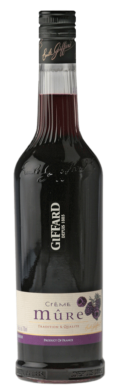 This Blackberry liqueur is a Cremes de Fruits liqueur made from blackberry juice.
It presents deep purple colour and on the nose has strong aromas of fresh fruit purees and of marmelade. To the palate it has a nice and fruity taste evoking the flavor of freshly picked blackberries. Overall this liqueur has slightly bitter notes as a result of the fruit's pips.