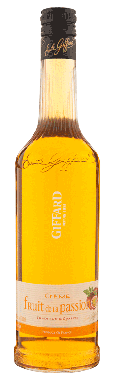 This Passion Fruit liqueur is a Cremes de Fruits made from the concentrated juice of passion fruit.It presents gold colours with nice orange shades fruity note aromas typical of passion fruit. On the palate it has a fruity and smooth taste at first, followed by pleasant acidulous notes evoking the flavor of passion fruit. 